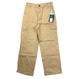 Sandy Liang Target Cargo Pants Women's 6 Beige High Rise Straight Utility Flaw